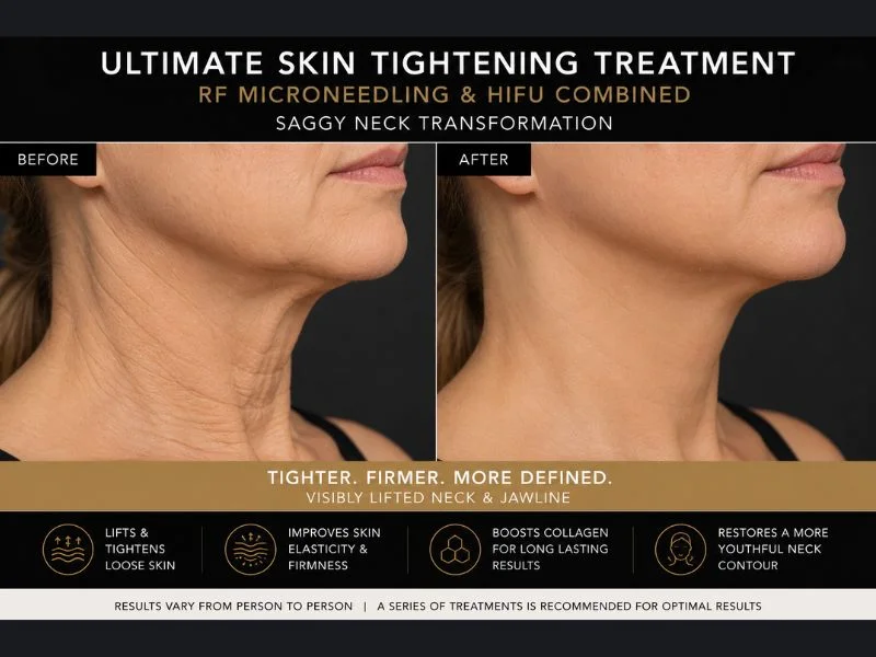 before and after Ultimate skin tightening treatment Edgware